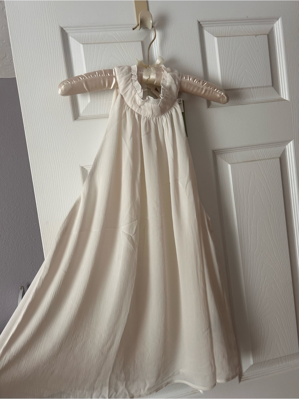 H&M Cream Ruffle-Neck Blouse
